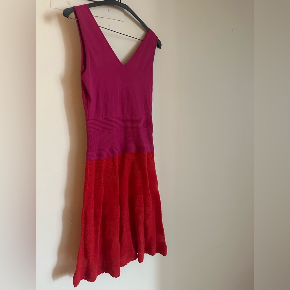 Missoni Textured Knit Pink and Red Dress  - S